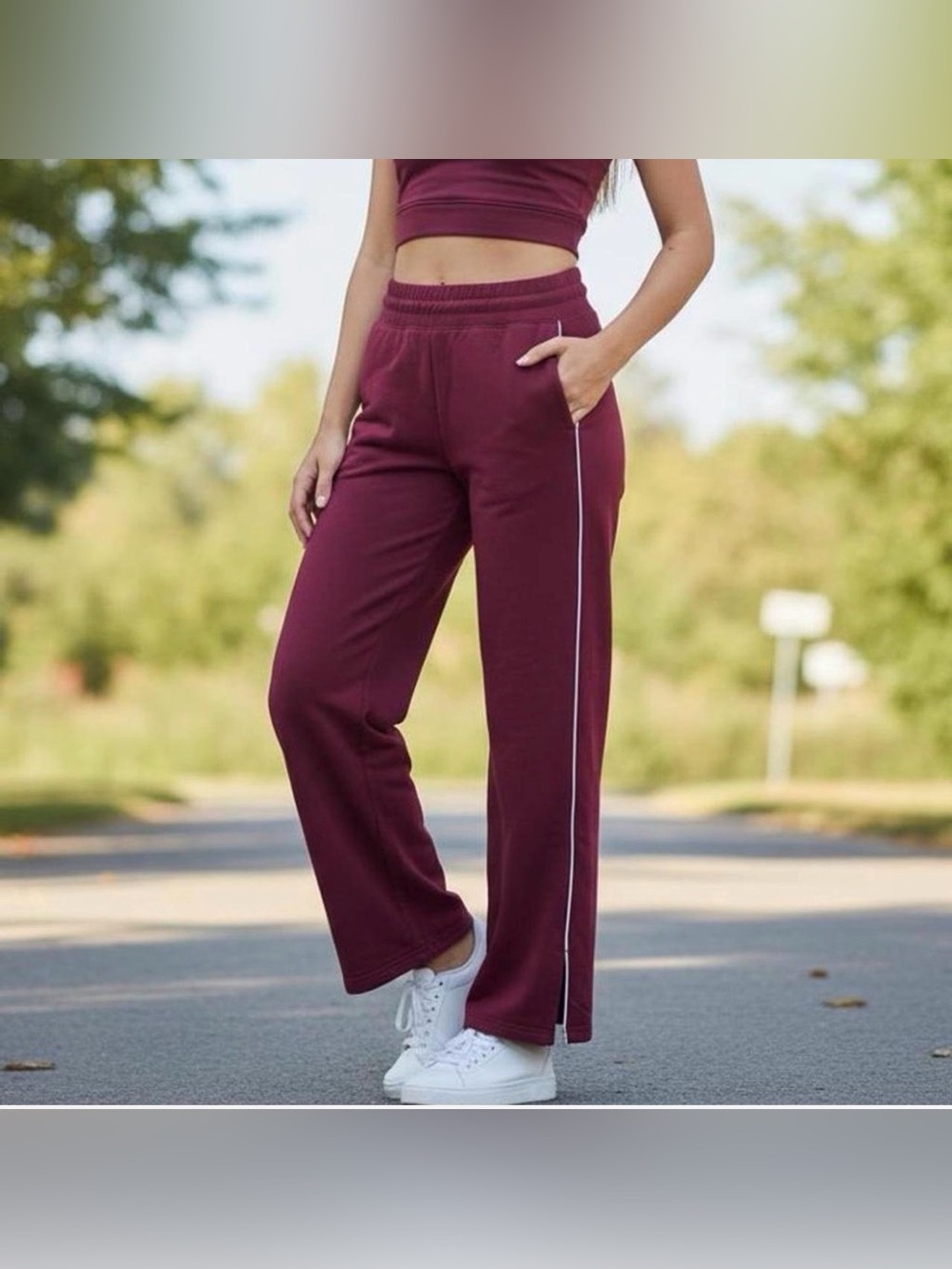 yogalicious cloud plush finish line  sweatpant tibetan red  xs nwt